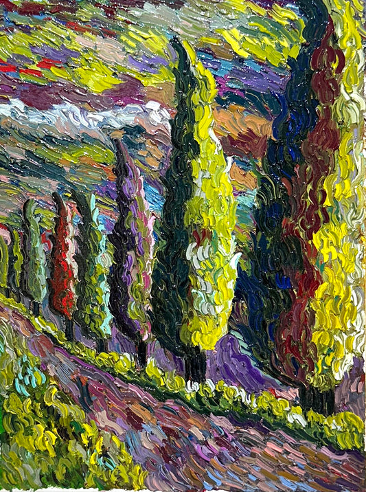 AARON NGOW - A Path with Colorful Clouds and Tree Scenery, 2026