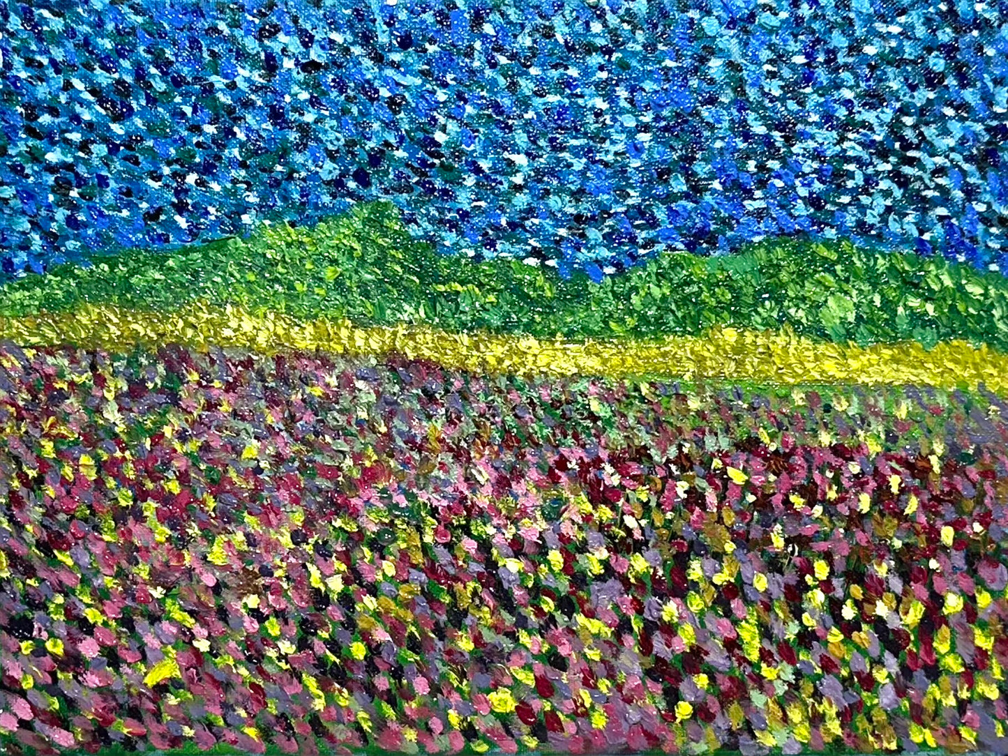 AARON NGOW - A Sea of Blooms in Front of the Mountain, 2024