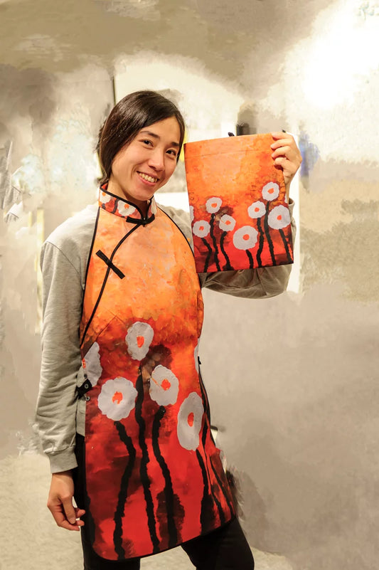 LI SIU YIN - 'Flowers in full Bloom' Apron