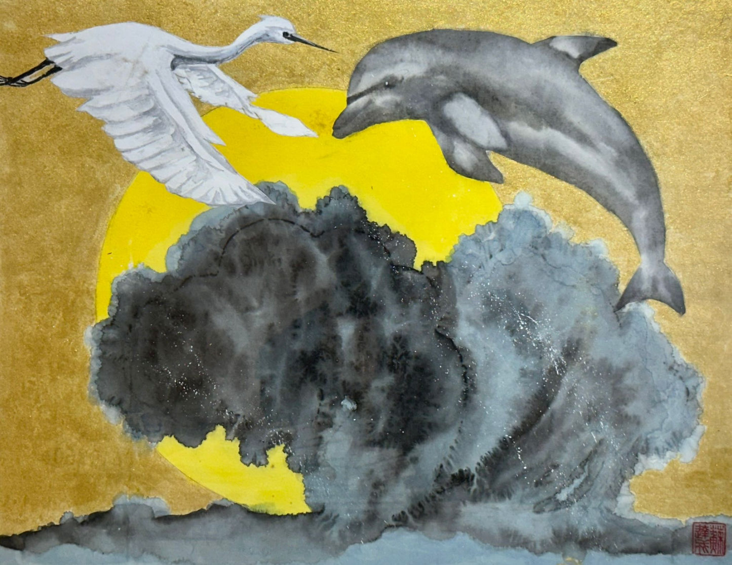 SO TAT SHING - Peng and Dolphin Surfing,2022